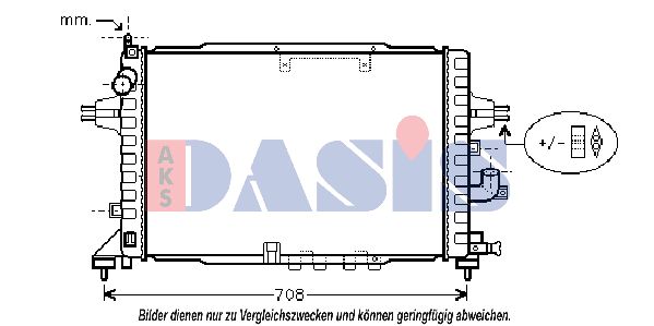 AKS DASIS Радиатор, охлаждение двигателя 150064N
